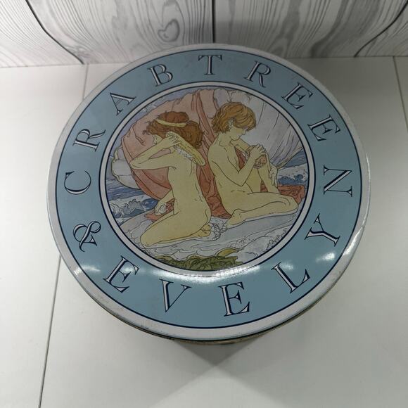 Vintage 1985 Crabtree and Evelyn Octagon Tin Farm Horse Chicken Tall Round - Picture 1 of 9